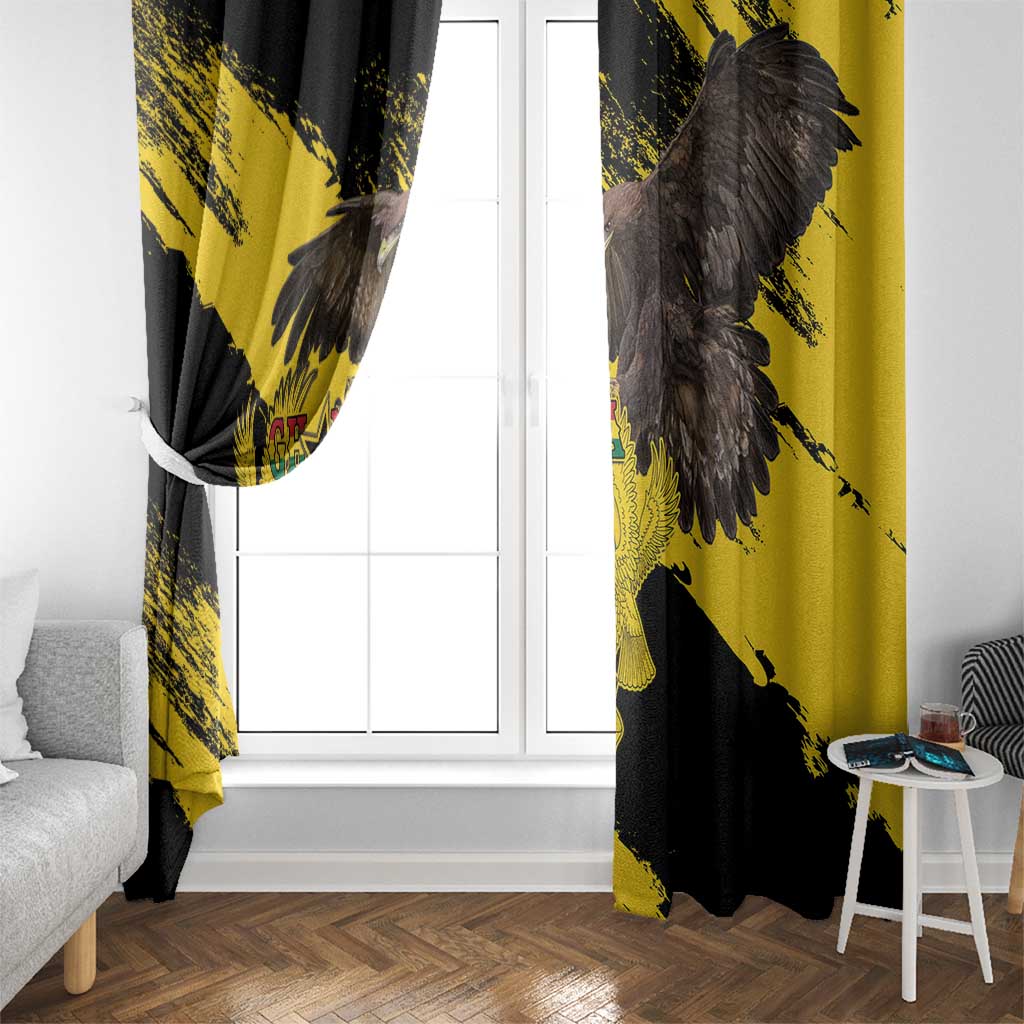Ghana Eagle Window Curtain Coat Of Arms - Grunge Style - Wonder Print Shop