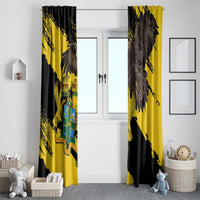 Ghana Eagle Window Curtain Coat Of Arms - Grunge Style - Wonder Print Shop