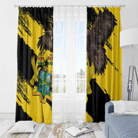 Ghana Eagle Window Curtain Coat Of Arms - Grunge Style - Wonder Print Shop