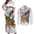 Adwa Victory Day Couples Matching Off Shoulder Maxi Dress and Long Sleeve Button Shirt Menelik II and Mount Soloda - Lion Of Judah