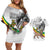 Adwa Victory Day Couples Matching Off Shoulder Short Dress and Hawaiian Shirt Menelik II and Mount Soloda - Lion Of Judah