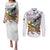 Adwa Victory Day Couples Matching Puletasi and Long Sleeve Button Shirt Menelik II and Mount Soloda - Lion Of Judah
