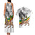 Adwa Victory Day Couples Matching Tank Maxi Dress and Hawaiian Shirt Menelik II and Mount Soloda - Lion Of Judah