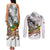 Adwa Victory Day Couples Matching Tank Maxi Dress and Long Sleeve Button Shirt Menelik II and Mount Soloda - Lion Of Judah