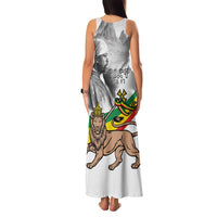Adwa Victory Day Family Matching Tank Maxi Dress and Hawaiian Shirt Menelik II and Mount Soloda - Lion Of Judah