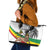 Adwa Victory Day Leather Tote Bag Menelik II and Mount Soloda - Lion Of Judah