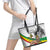 Adwa Victory Day Leather Tote Bag Menelik II and Mount Soloda - Lion Of Judah