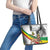 Adwa Victory Day Leather Tote Bag Menelik II and Mount Soloda - Lion Of Judah