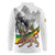Adwa Victory Day Long Sleeve Polo Shirt Menelik II and Mount Soloda - Lion Of Judah