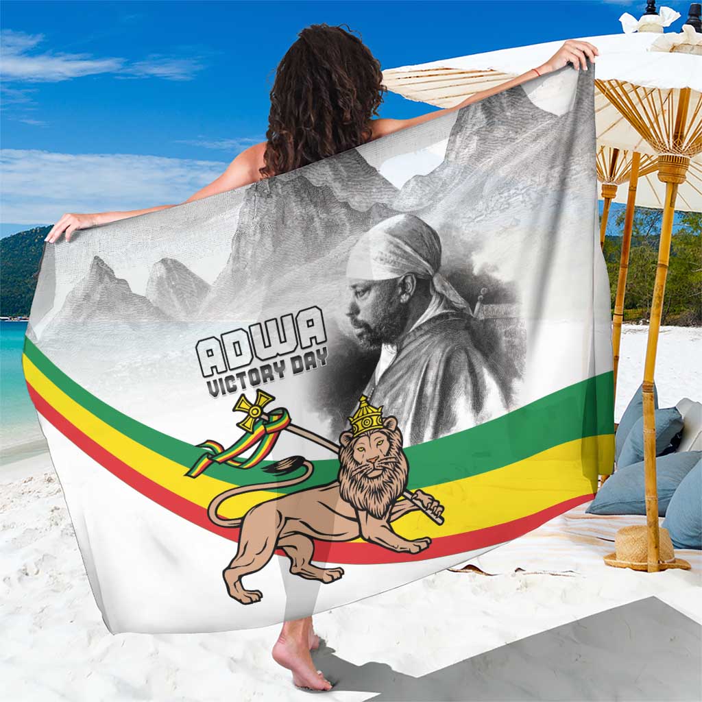 Adwa Victory Day Sarong Menelik II and Mount Soloda - Lion Of Judah - Wonder Print Shop