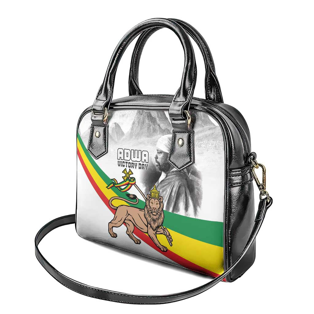 Adwa Victory Day Shoulder Handbag Menelik II and Mount Soloda - Lion Of Judah - Wonder Print Shop