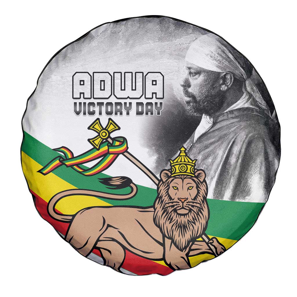 Adwa Victory Day Spare Tire Cover Menelik II and Mount Soloda - Lion Of Judah - Wonder Print Shop