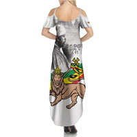 Adwa Victory Day Summer Maxi Dress Menelik II and Mount Soloda - Lion Of Judah - Wonder Print Shop