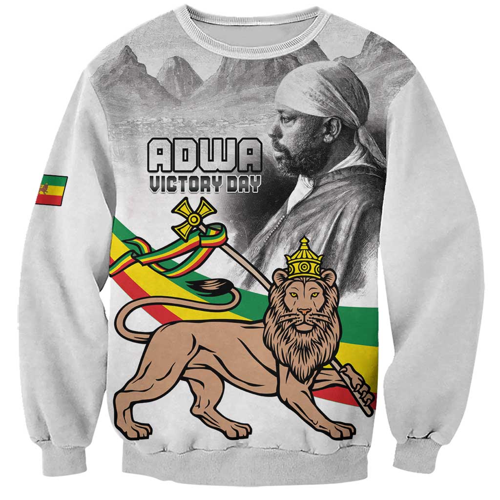 Adwa Victory Day Sweatshirt Menelik II and Mount Soloda - Lion Of Judah - Wonder Print Shop