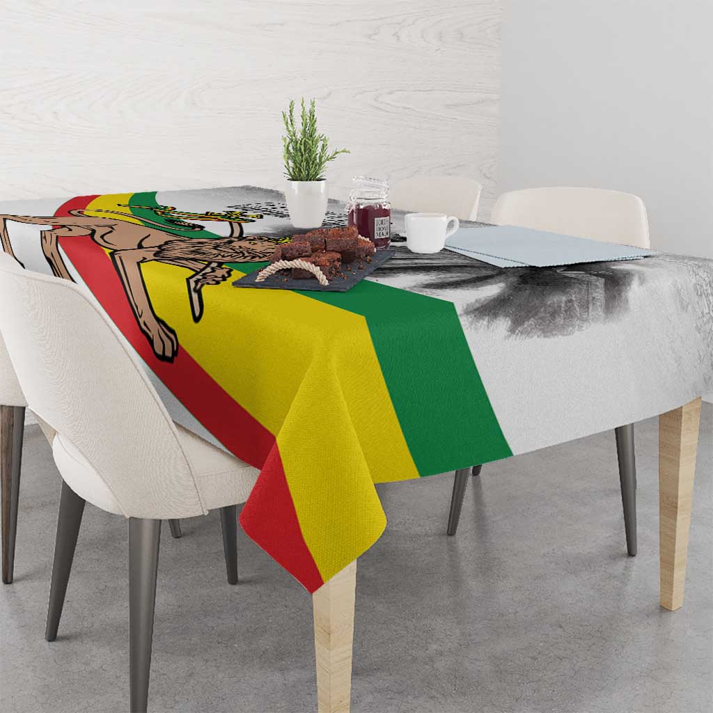 Adwa Victory Day Tablecloth Menelik II and Mount Soloda - Lion Of Judah - Wonder Print Shop