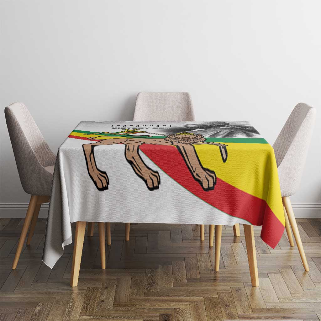 Adwa Victory Day Tablecloth Menelik II and Mount Soloda - Lion Of Judah - Wonder Print Shop