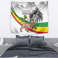 Adwa Victory Day Tapestry Menelik II and Mount Soloda - Lion Of Judah - Wonder Print Shop