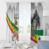 Adwa Victory Day Window Curtain Menelik II and Mount Soloda - Lion Of Judah - Wonder Print Shop