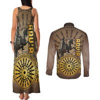 Adwa Victory of Ethiopia Couples Matching Tank Maxi Dress and Long Sleeve Button Shirt African Victory In The Age Of Empire