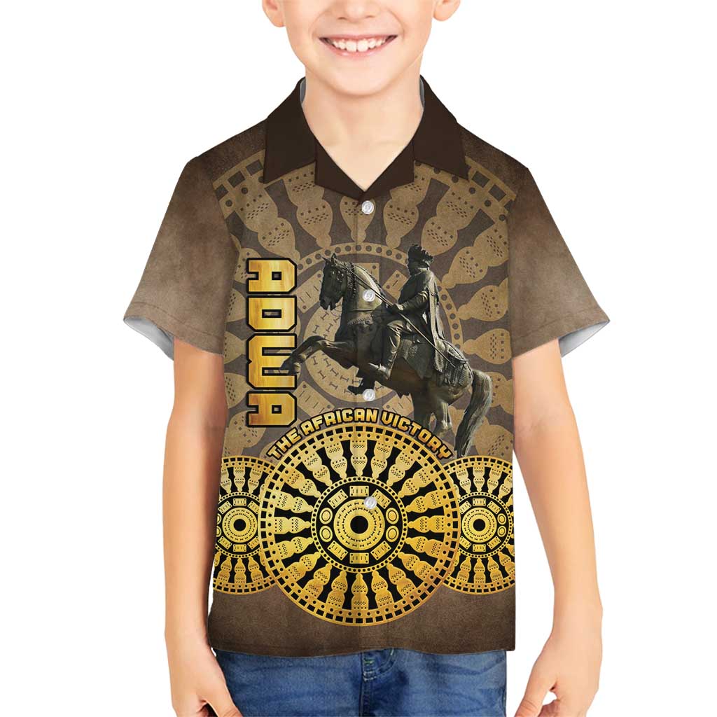 Adwa Victory of Ethiopia Family Matching Long Sleeve Bodycon Dress and Hawaiian Shirt African Victory In The Age Of Empire