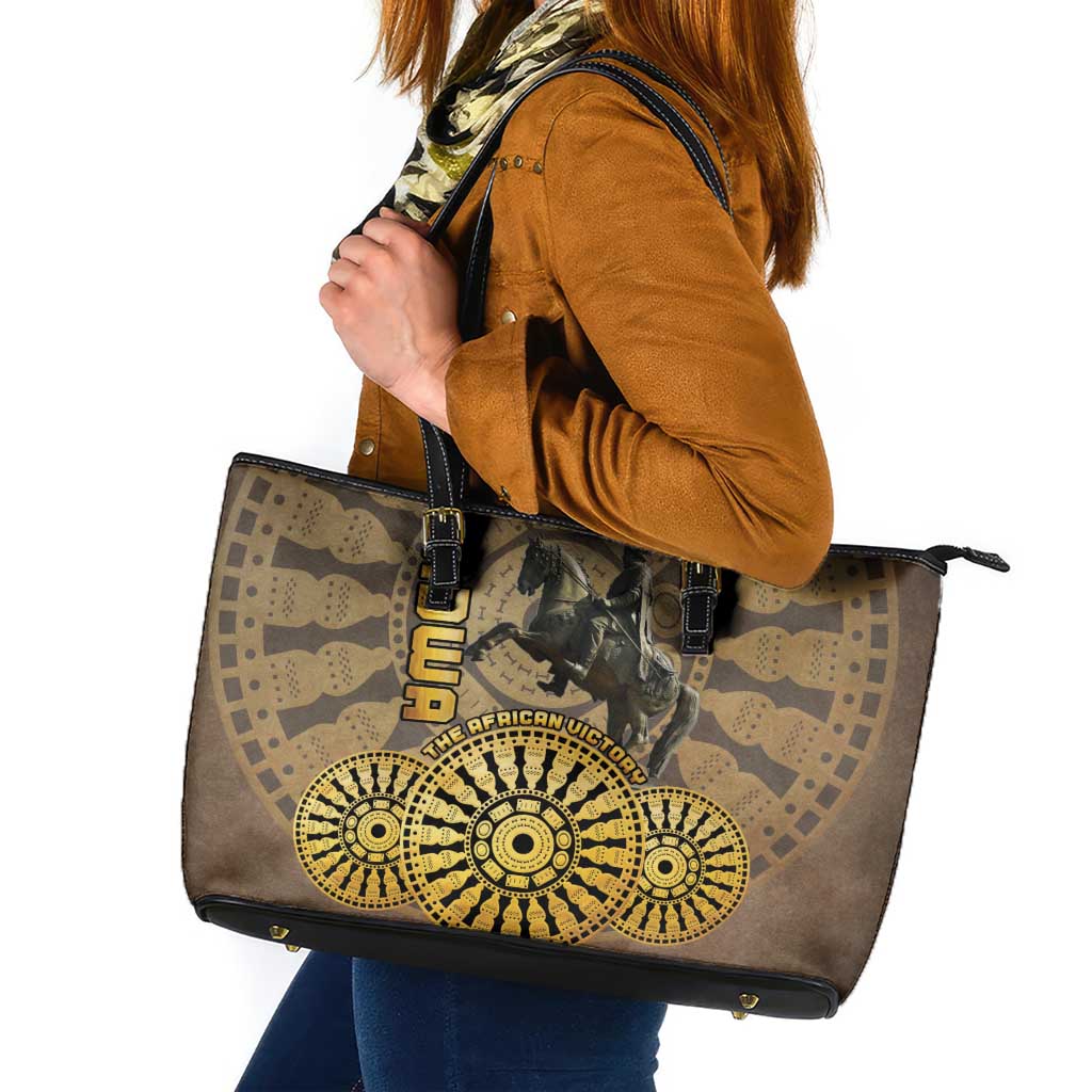 Adwa Victory of Ethiopia Leather Tote Bag African Victory In The Age Of Empire