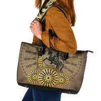 Adwa Victory of Ethiopia Leather Tote Bag African Victory In The Age Of Empire