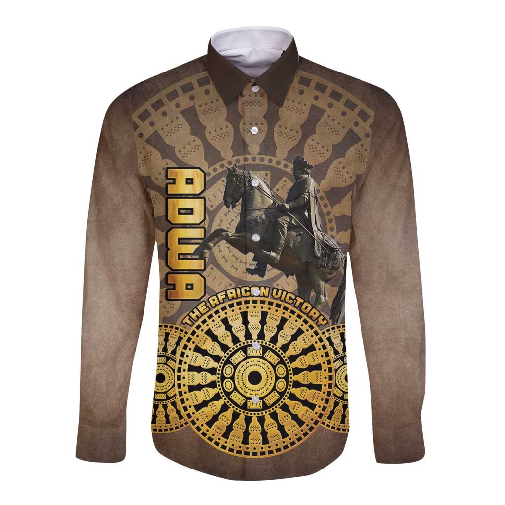 Adwa Victory of Ethiopia Long Sleeve Button Shirt African Victory In The Age Of Empire