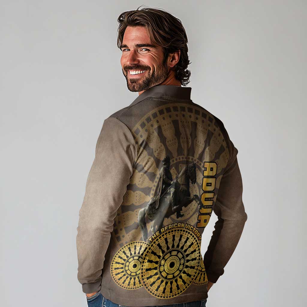 Adwa Victory of Ethiopia Long Sleeve Polo Shirt African Victory In The Age Of Empire