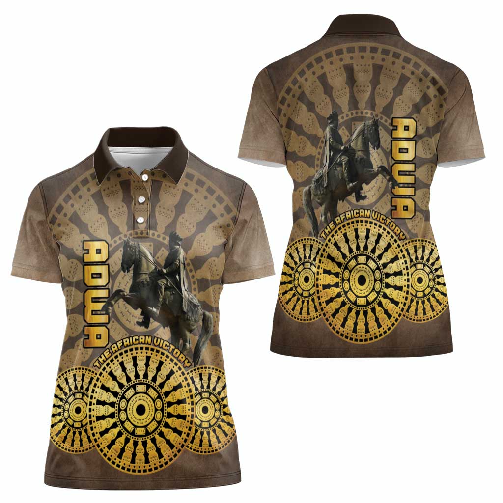 Adwa Victory of Ethiopia Women Polo Shirt African Victory In The Age Of Empire - Wonder Print Shop