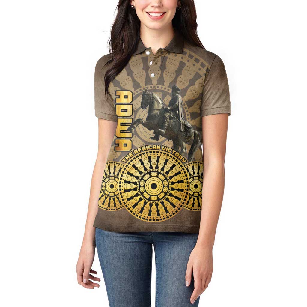 Adwa Victory of Ethiopia Women Polo Shirt African Victory In The Age Of Empire - Wonder Print Shop
