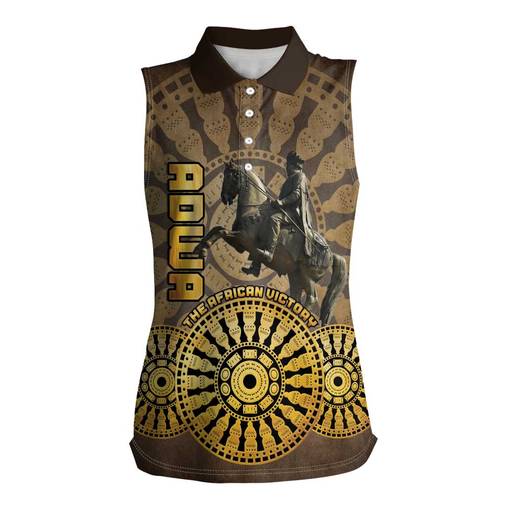 Adwa Victory of Ethiopia Women Sleeveless Polo Shirt African Victory In The Age Of Empire - Wonder Print Shop