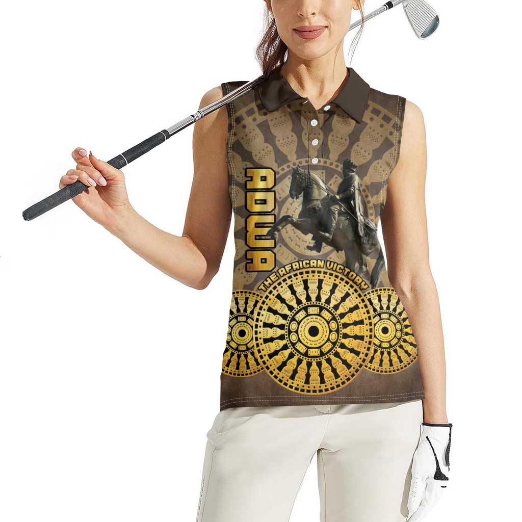 Adwa Victory of Ethiopia Women Sleeveless Polo Shirt African Victory In The Age Of Empire - Wonder Print Shop