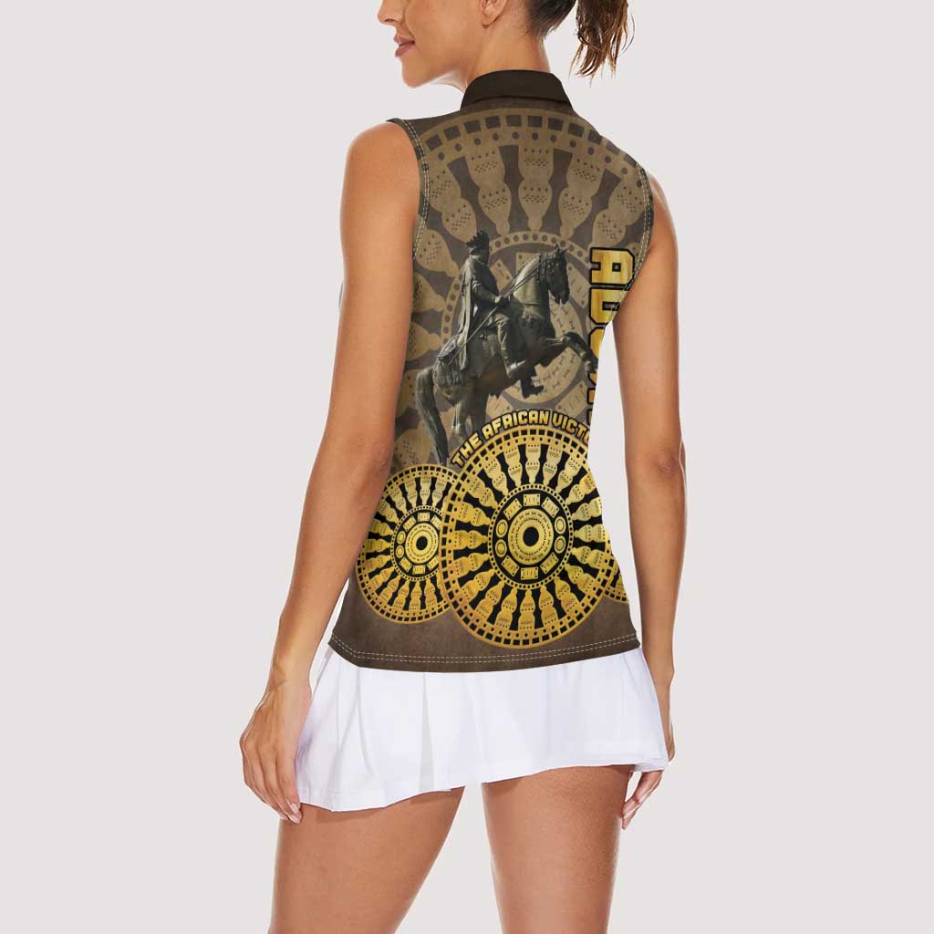 Adwa Victory of Ethiopia Women Sleeveless Polo Shirt African Victory In The Age Of Empire - Wonder Print Shop