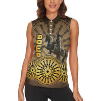 Adwa Victory of Ethiopia Women Sleeveless Polo Shirt African Victory In The Age Of Empire - Wonder Print Shop