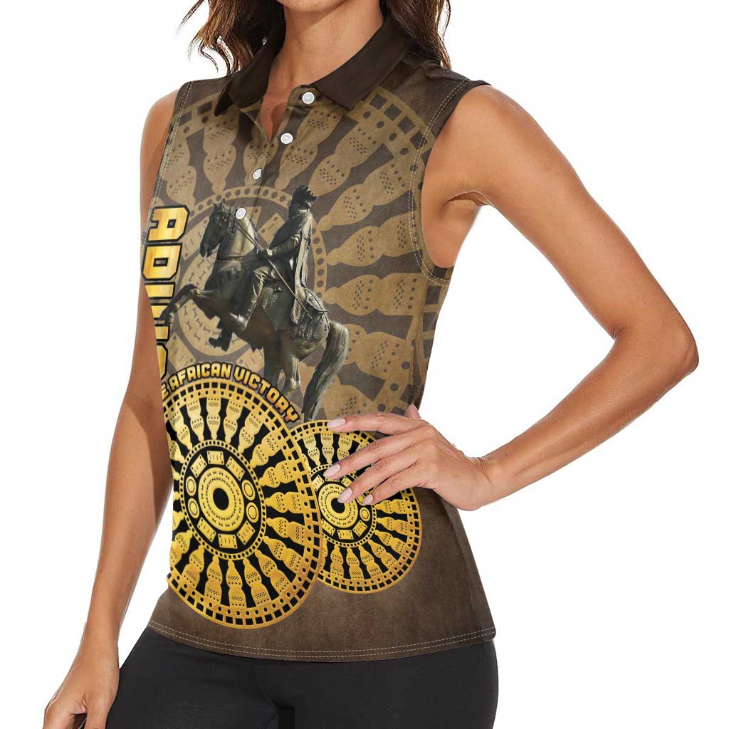 Adwa Victory of Ethiopia Women Sleeveless Polo Shirt African Victory In The Age Of Empire - Wonder Print Shop
