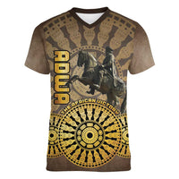 Adwa Victory of Ethiopia Women V-Neck T-Shirt African Victory In The Age Of Empire - Wonder Print Shop