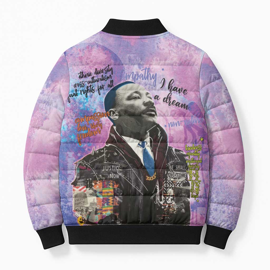 Martin Luther King Jr Bomber Puffer Jacket I Have a Dream Graffiti Style - Wonder Print Shop