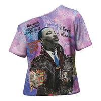 Martin Luther King Jr Cross Shoulder Shirt I Have a Dream Graffiti Style - Wonder Print Shop