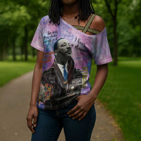 Martin Luther King Jr Cross Shoulder Shirt I Have a Dream Graffiti Style - Wonder Print Shop