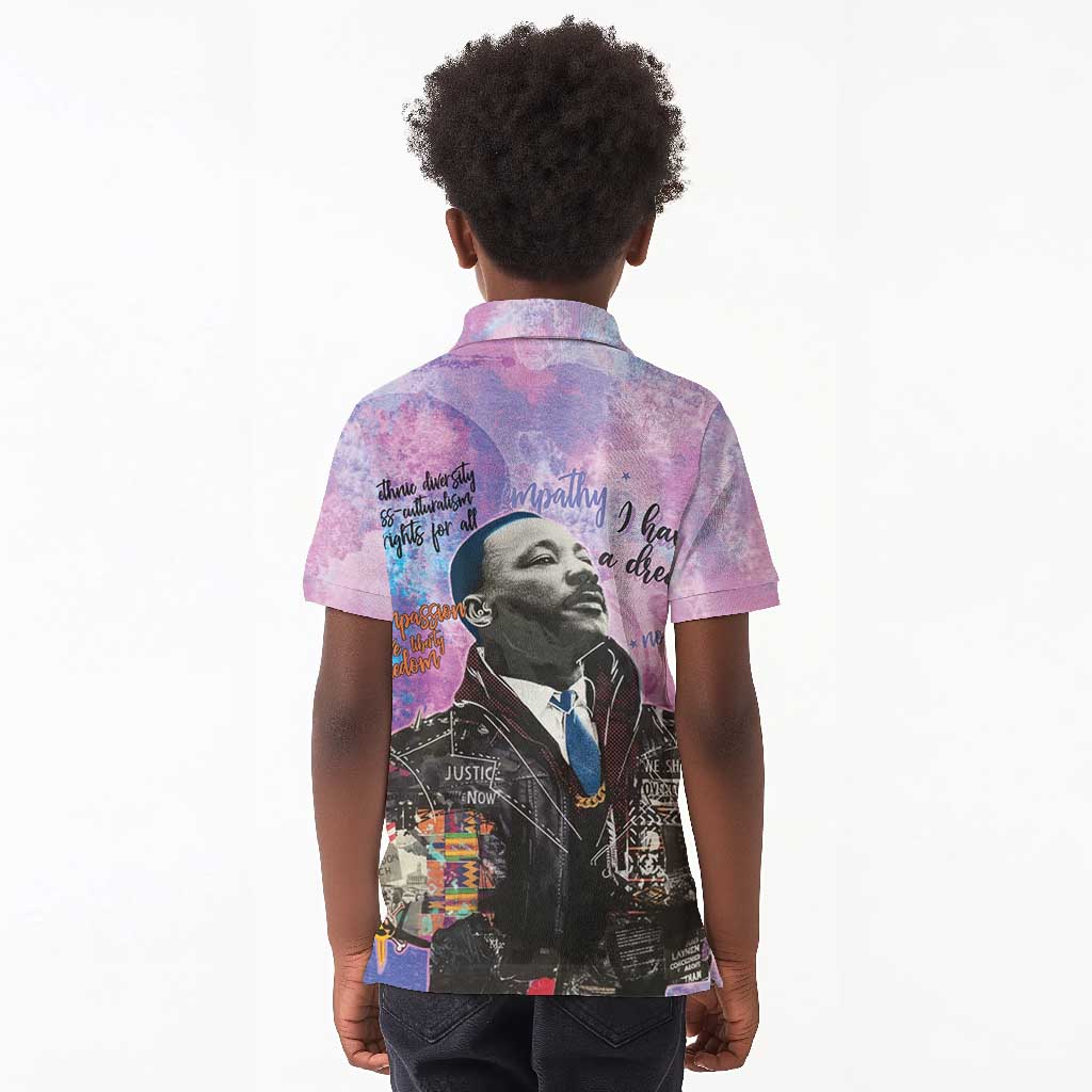 Martin Luther King Jr Kid Polo Shirt I Have a Dream Graffiti Style - Wonder Print Shop