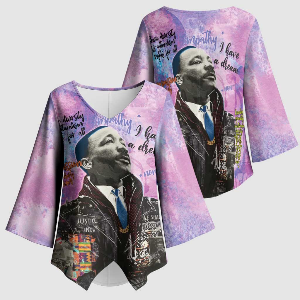 Martin Luther King Jr Kimono Sleeve Blouse I Have a Dream Graffiti Style - Wonder Print Shop