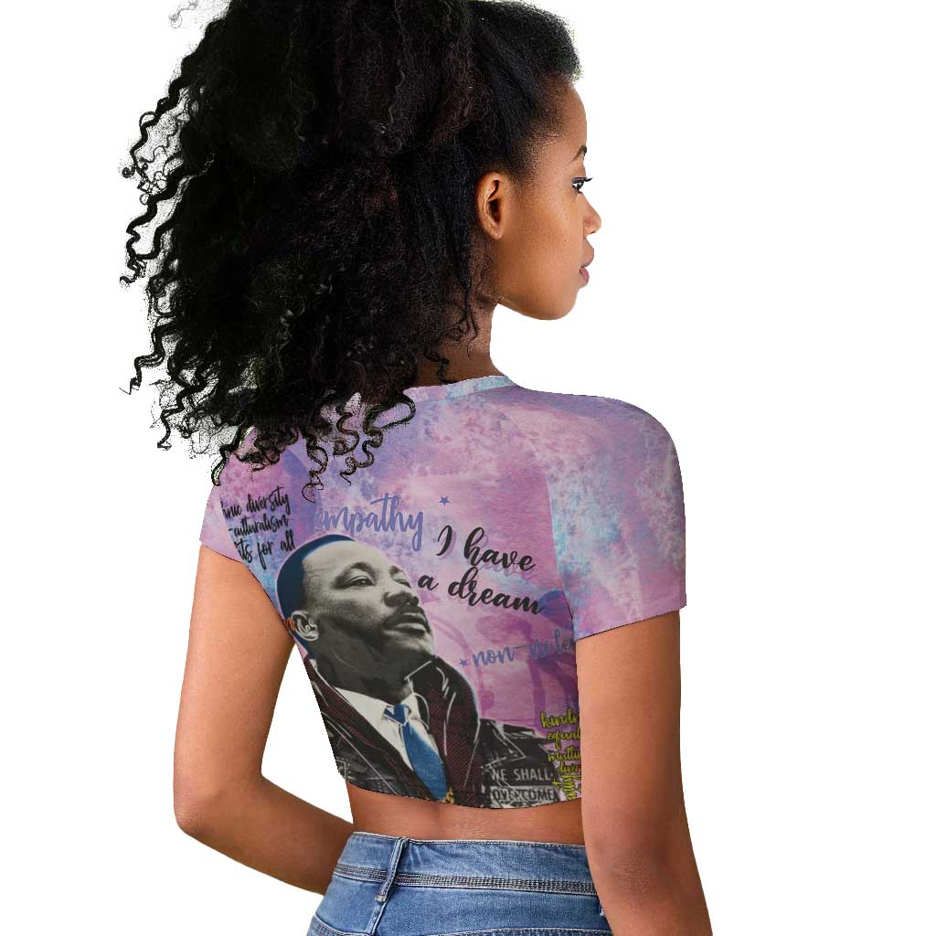 Martin Luther King Jr Raglan Cropped T shirt I Have a Dream Graffiti Style - Wonder Print Shop