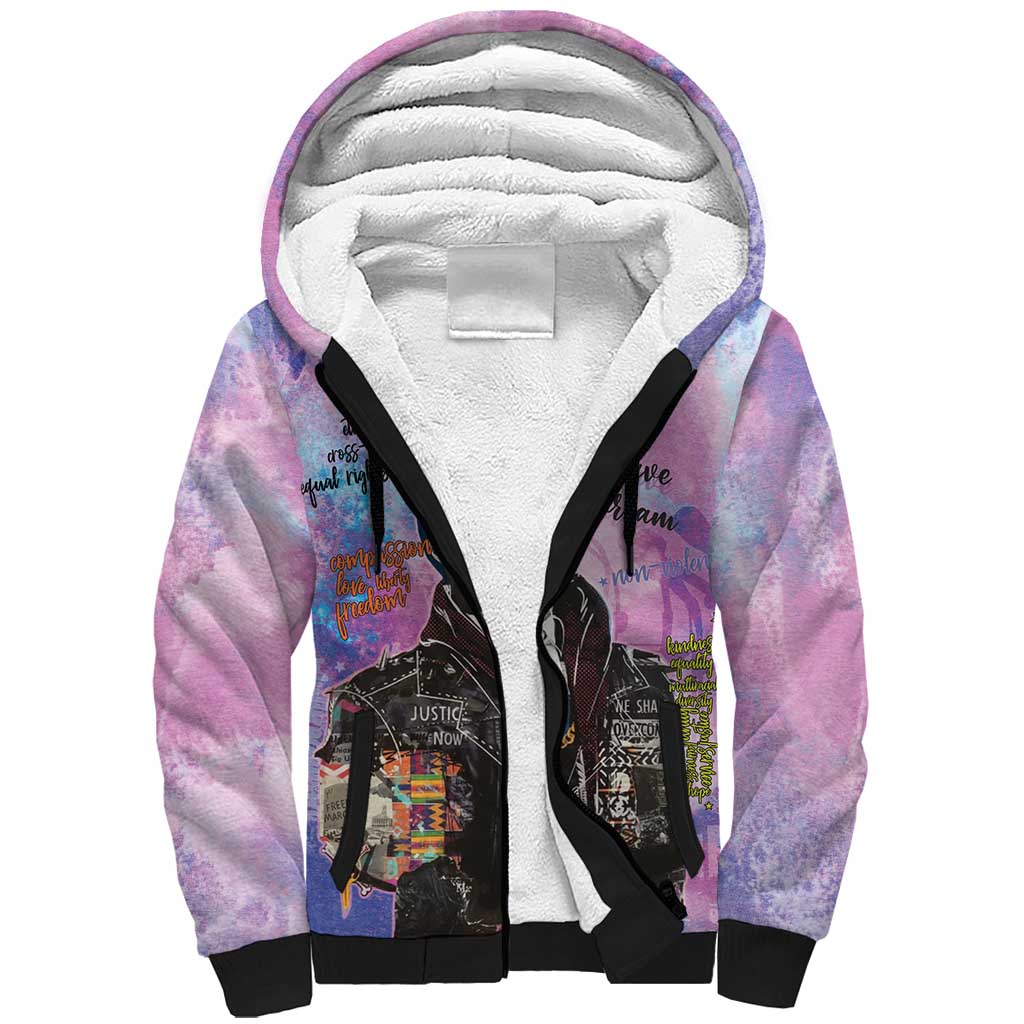 Martin Luther King Jr Sherpa Hoodie I Have a Dream Graffiti Style - Wonder Print Shop