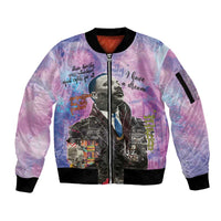 Martin Luther King Jr Sleeve Zip Bomber Jacket I Have a Dream Graffiti Style - Wonder Print Shop