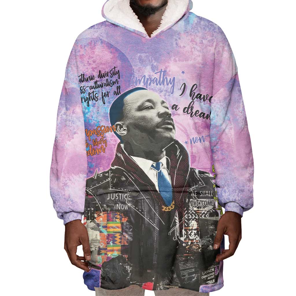 Martin Luther King Jr Wearable Blanket Hoodie I Have a Dream Graffiti Style - Wonder Print Shop