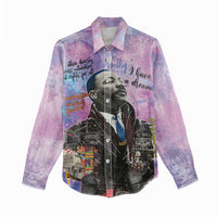 Martin Luther King Jr Women Casual Shirt I Have a Dream Graffiti Style - Wonder Print Shop