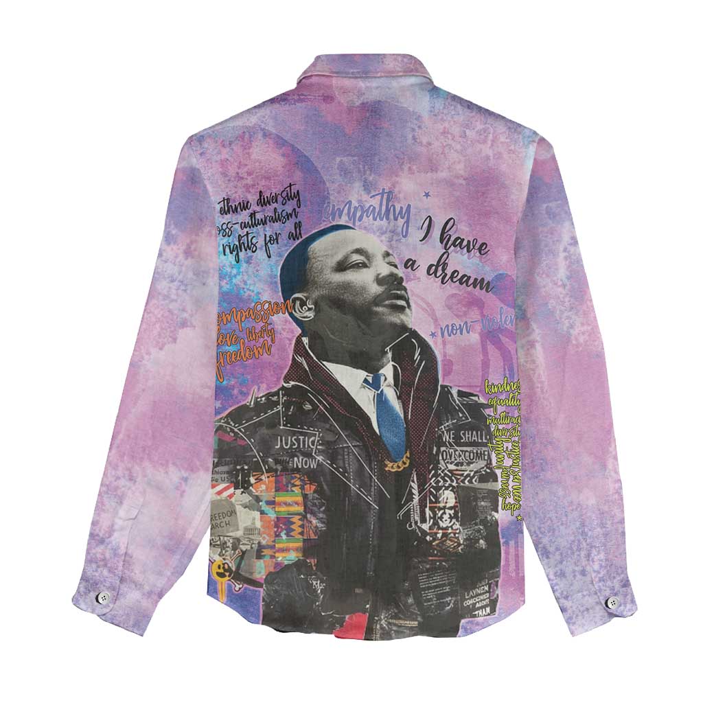 Martin Luther King Jr Women Casual Shirt I Have a Dream Graffiti Style - Wonder Print Shop