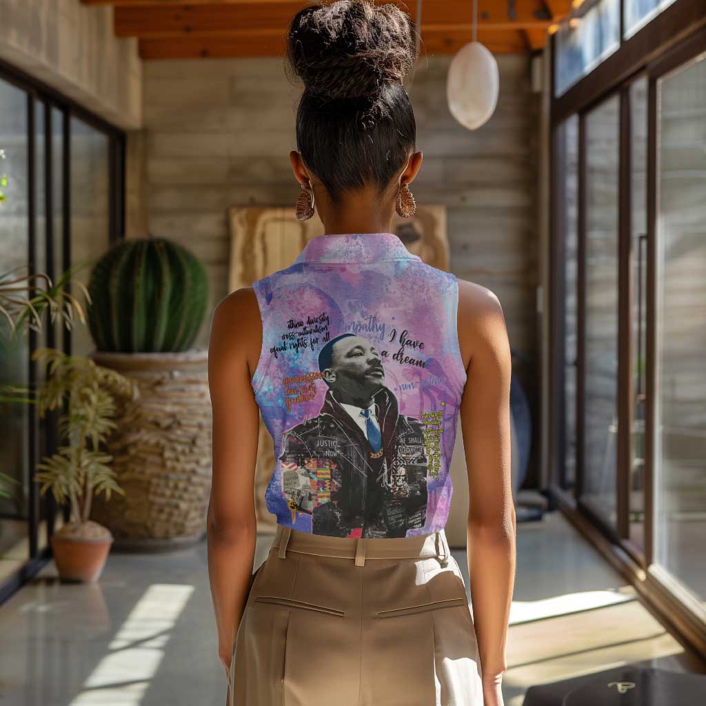 Martin Luther King Jr Women Sleeveless Polo Shirt I Have a Dream Graffiti Style - Wonder Print Shop
