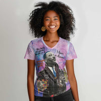 Martin Luther King Jr Women V-Neck T-Shirt I Have a Dream Graffiti Style - Wonder Print Shop
