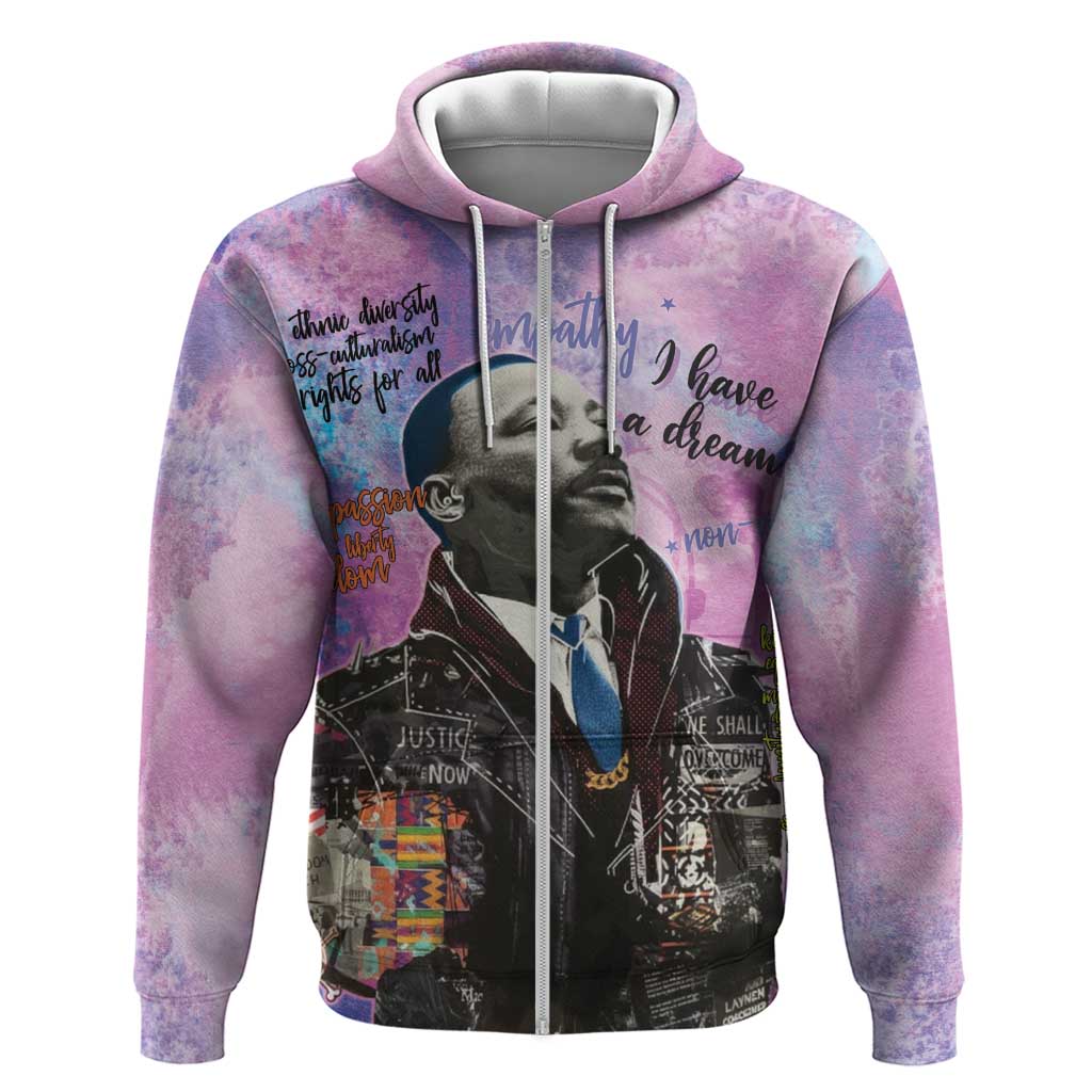 Martin Luther King Jr Zip Hoodie I Have a Dream Graffiti Style - Wonder Print Shop